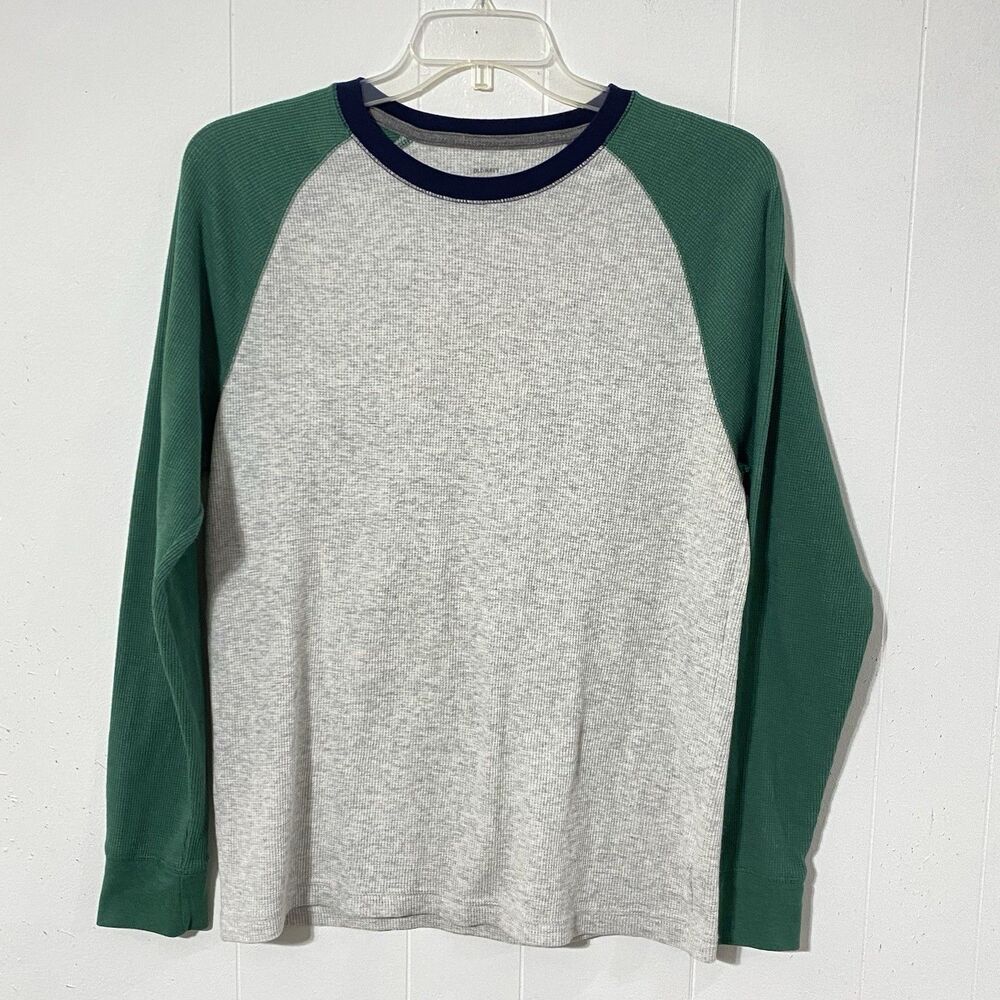 Old Navy Waffle Knit Shirt Mens Large Soft-Washed Thermal Color Blocked